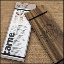 Wood Menu Board With Silicone Menu Bands